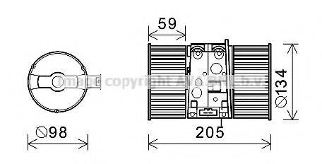 AVA QUALITY COOLING RT8586 Електродвигун, вентиляція салону