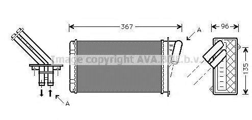 AVA QUALITY COOLING RTA6203 Теплообмінник, опалення салону