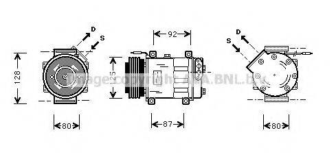 AVA QUALITY COOLING RTK046 Компресор, кондиціонер