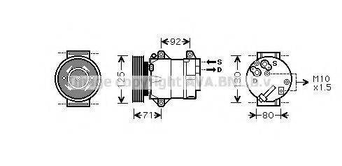 AVA QUALITY COOLING RTK103 Компресор, кондиціонер