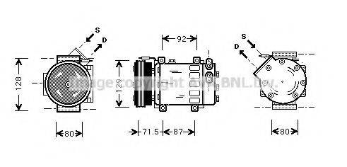 AVA QUALITY COOLING RTK281 Компресор, кондиціонер