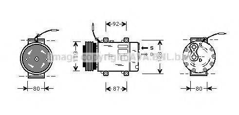 AVA QUALITY COOLING RTK283 Компресор, кондиціонер