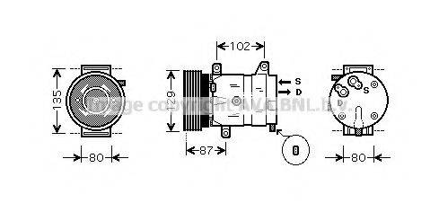 AVA QUALITY COOLING RTK386 Компресор, кондиціонер