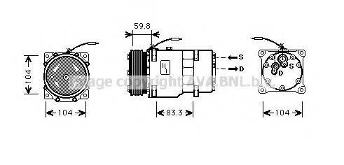 AVA QUALITY COOLING RTK402 Компресор, кондиціонер