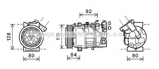 AVA QUALITY COOLING RTK492 Компресор, кондиціонер