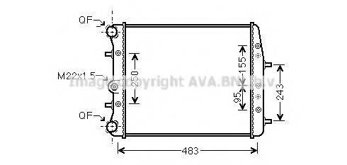 AVA QUALITY COOLING SAA2005 Радіатор, охолодження двигуна