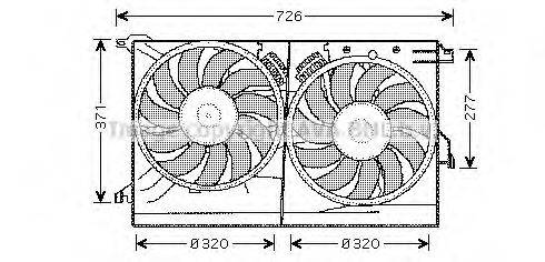 AVA QUALITY COOLING SB7502 Вентилятор, охолодження двигуна