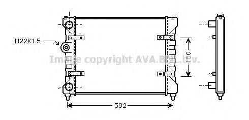 AVA QUALITY COOLING ST2023 Радіатор, охолодження двигуна