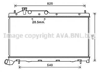 AVA QUALITY COOLING SU2105 Радіатор, охолодження двигуна