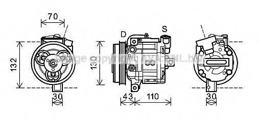 AVA QUALITY COOLING SUK081 Компресор, кондиціонер