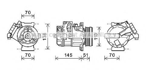 AVA QUALITY COOLING SZK140 Компресор, кондиціонер