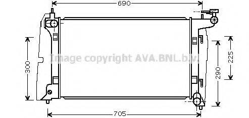 AVA QUALITY COOLING TO2323 Радіатор, охолодження двигуна