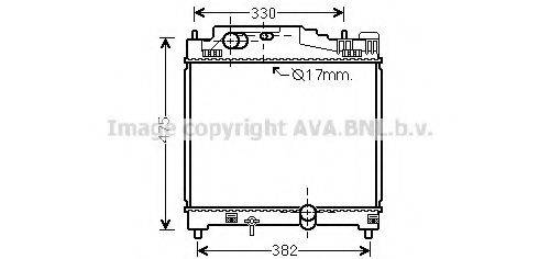 AVA QUALITY COOLING TO2501 Радіатор, охолодження двигуна