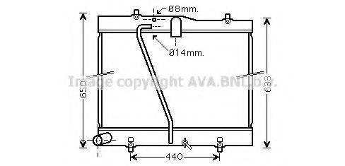 AVA QUALITY COOLING TO2597 Радіатор, охолодження двигуна