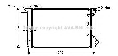 AVA QUALITY COOLING TO2695 Радіатор, охолодження двигуна