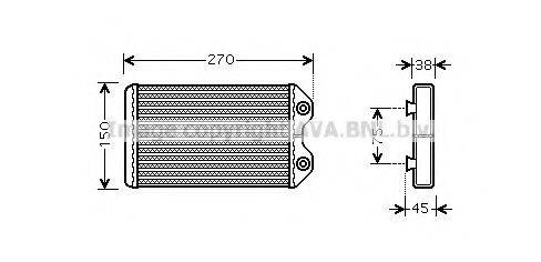 AVA QUALITY COOLING TO6369 Теплообмінник, опалення салону