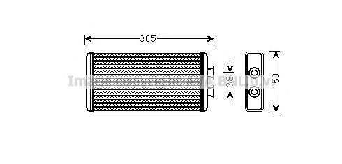 AVA QUALITY COOLING TO6693 Теплообмінник, опалення салону