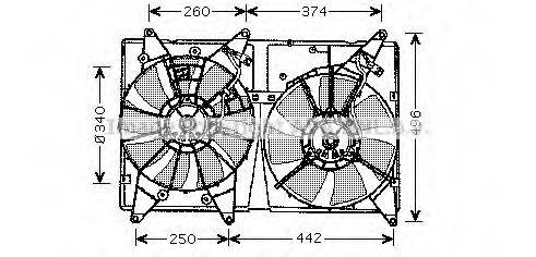 AVA QUALITY COOLING TO7533 Вентилятор, охолодження двигуна