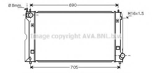 AVA QUALITY COOLING TOA2386 Радіатор, охолодження двигуна