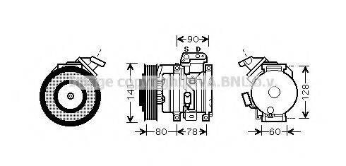 AVA QUALITY COOLING TOAK448 Компресор, кондиціонер