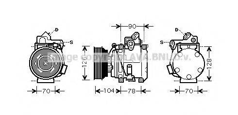 AVA QUALITY COOLING TOK441 Компресор, кондиціонер