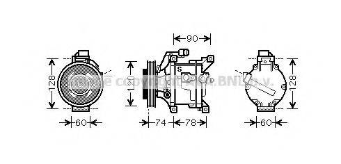 AVA QUALITY COOLING TOK445 Компресор, кондиціонер