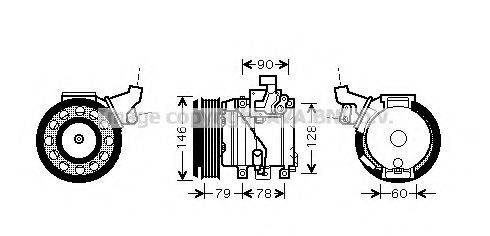 AVA QUALITY COOLING TOK467 Компресор, кондиціонер