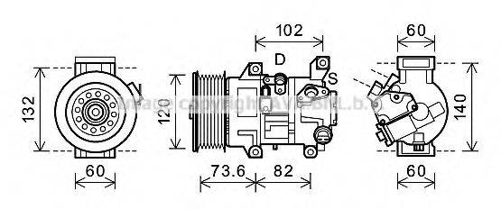 AVA QUALITY COOLING TOK610 Компресор, кондиціонер