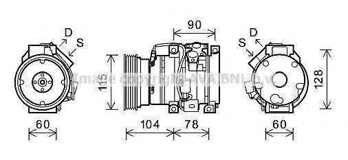 AVA QUALITY COOLING TOK634 Компресор, кондиціонер