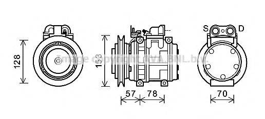 AVA QUALITY COOLING UGK006 Компресор, кондиціонер