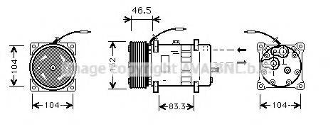 AVA QUALITY COOLING VLK037 Компресор, кондиціонер