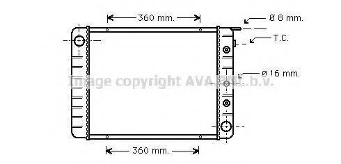 AVA QUALITY COOLING VO2051 Радіатор, охолодження двигуна