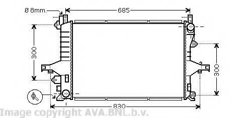 AVA QUALITY COOLING VO2116 Радіатор, охолодження двигуна