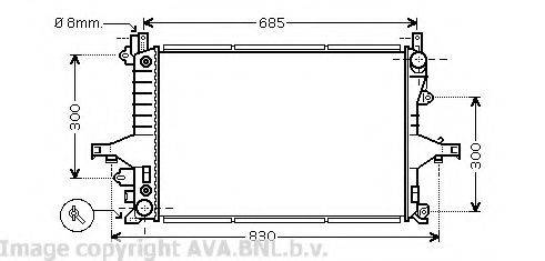 AVA QUALITY COOLING VO2117 Радіатор, охолодження двигуна