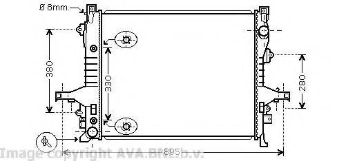 AVA QUALITY COOLING VO2133 Радіатор, охолодження двигуна