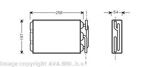 AVA QUALITY COOLING VO6042 Теплообмінник, опалення салону