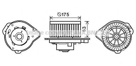 AVA QUALITY COOLING VO8174 Електродвигун, вентиляція салону