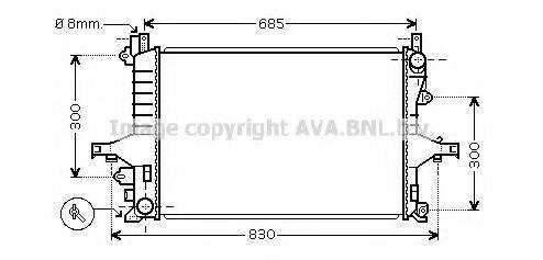 AVA QUALITY COOLING VOA2114 Радіатор, охолодження двигуна