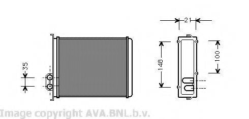 AVA QUALITY COOLING VOA6085 Теплообмінник, опалення салону