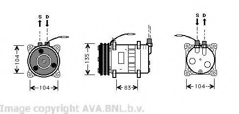 AVA QUALITY COOLING VOK052 Компресор, кондиціонер