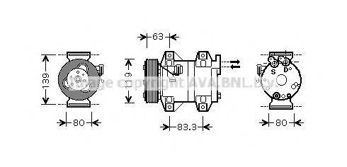 AVA QUALITY COOLING VOK121 Компресор, кондиціонер