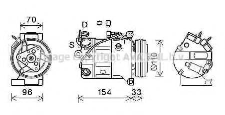 AVA QUALITY COOLING VOK183 Компресор, кондиціонер