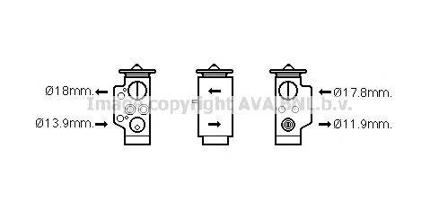 AVA QUALITY COOLING VW1348 Розширювальний клапан, кондиціонер