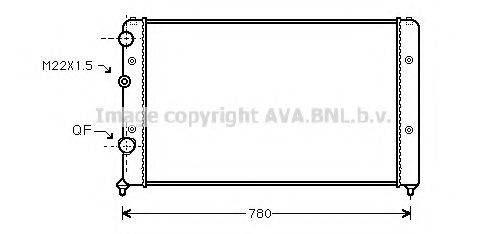 AVA QUALITY COOLING VW2122 Радіатор, охолодження двигуна