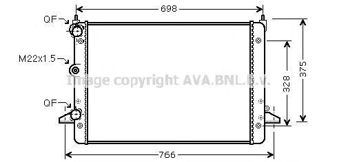 AVA QUALITY COOLING VW2184 Радіатор, охолодження двигуна