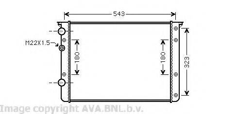 AVA QUALITY COOLING VW2260 Радіатор, охолодження двигуна