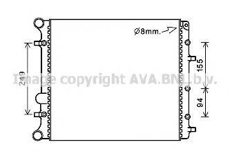 AVA QUALITY COOLING VW2346 Радіатор, охолодження двигуна