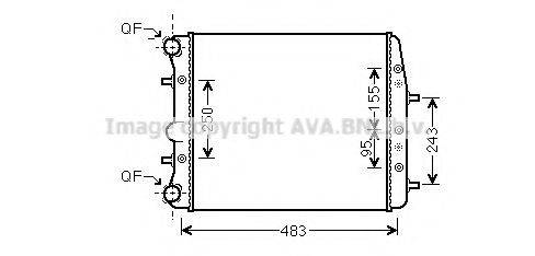 AVA QUALITY COOLING VW2373 Радіатор, охолодження двигуна