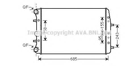 AVA QUALITY COOLING VW2374 Радіатор, охолодження двигуна