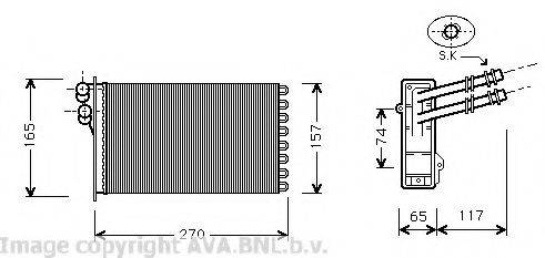 AVA QUALITY COOLING VW6175 Теплообмінник, опалення салону